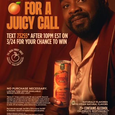 The later it gets, the thirstier you look. Text a 🍑 to 73255 after 10pm EST on 3/24 to have Simply Spiked Peach delivered to you.
